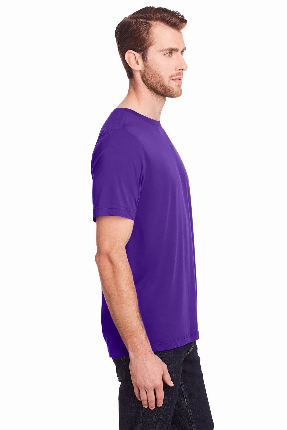 Core 365 Mens Fusion ChromaSoft Performance Moisture Wicking Short Sleeve Crewneck T-Shirt - Campus Purple