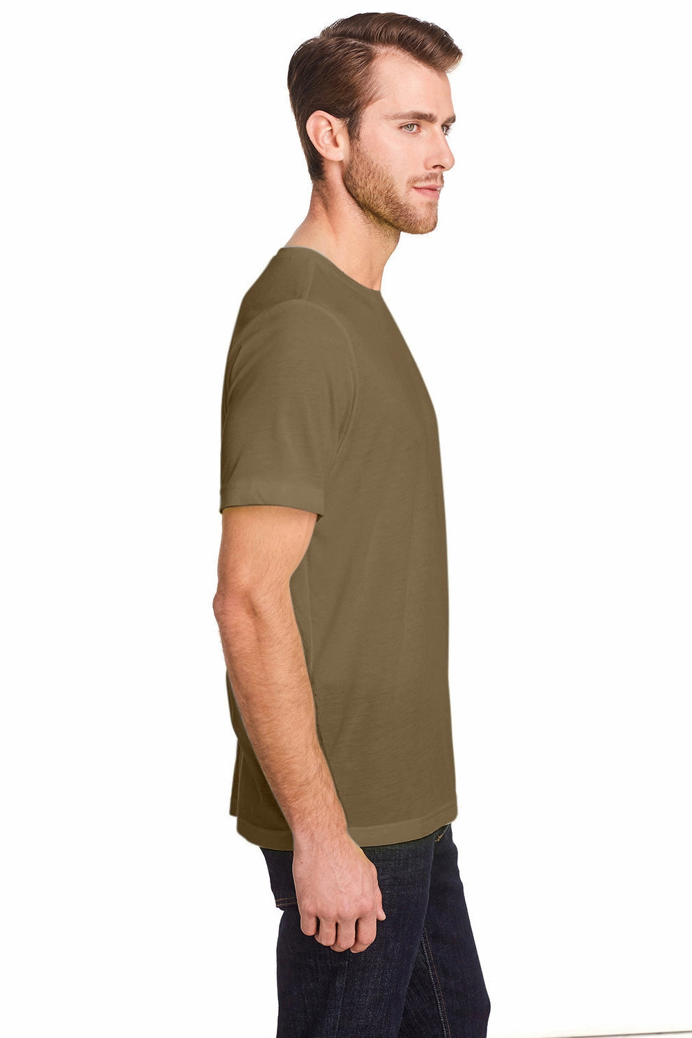 Core 365 Mens Fusion ChromaSoft Performance Moisture Wicking Short Sleeve Crewneck T-Shirt - Coyote Brown