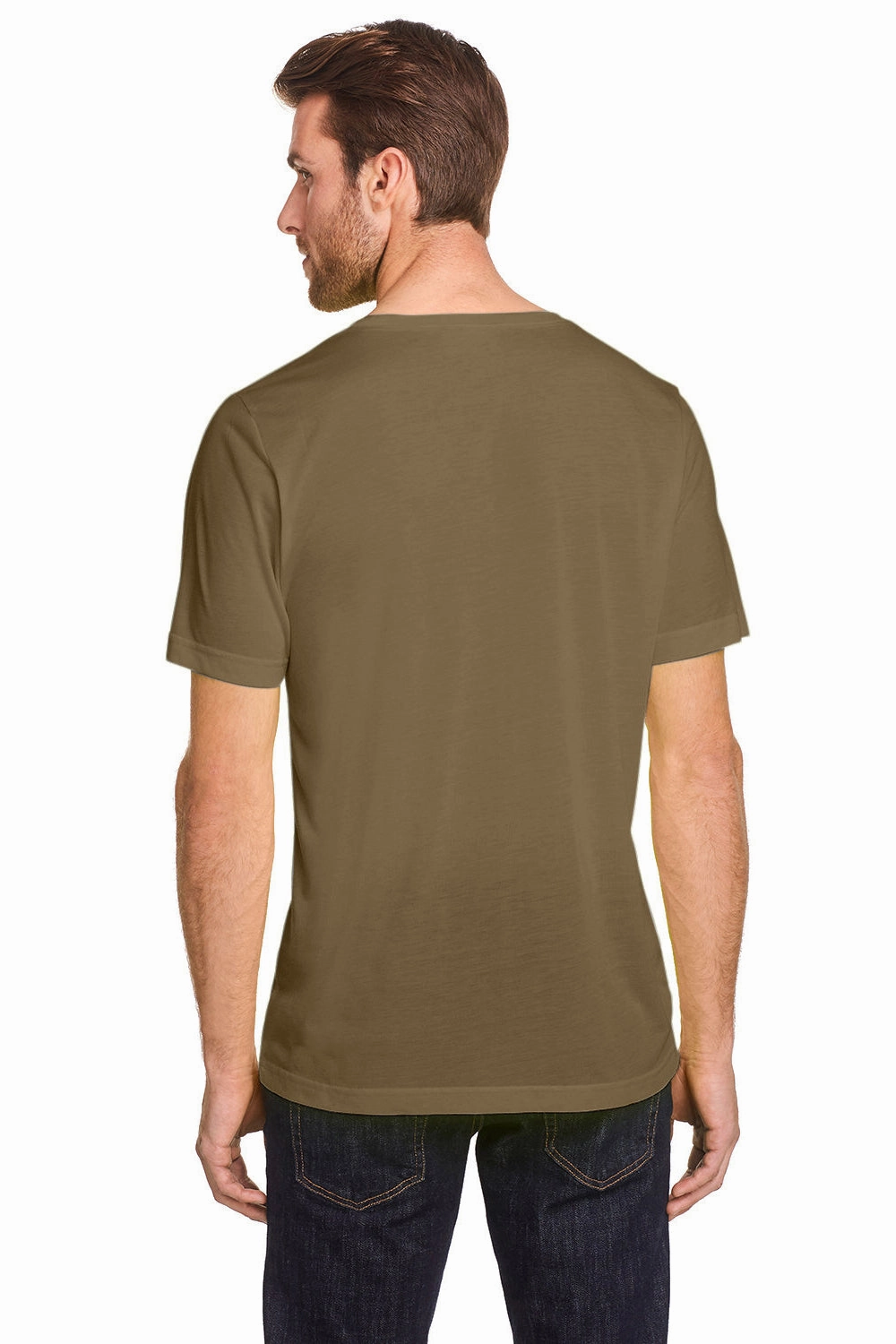 Core 365 Mens Fusion ChromaSoft Performance Moisture Wicking Short Sleeve Crewneck T-Shirt - Coyote Brown