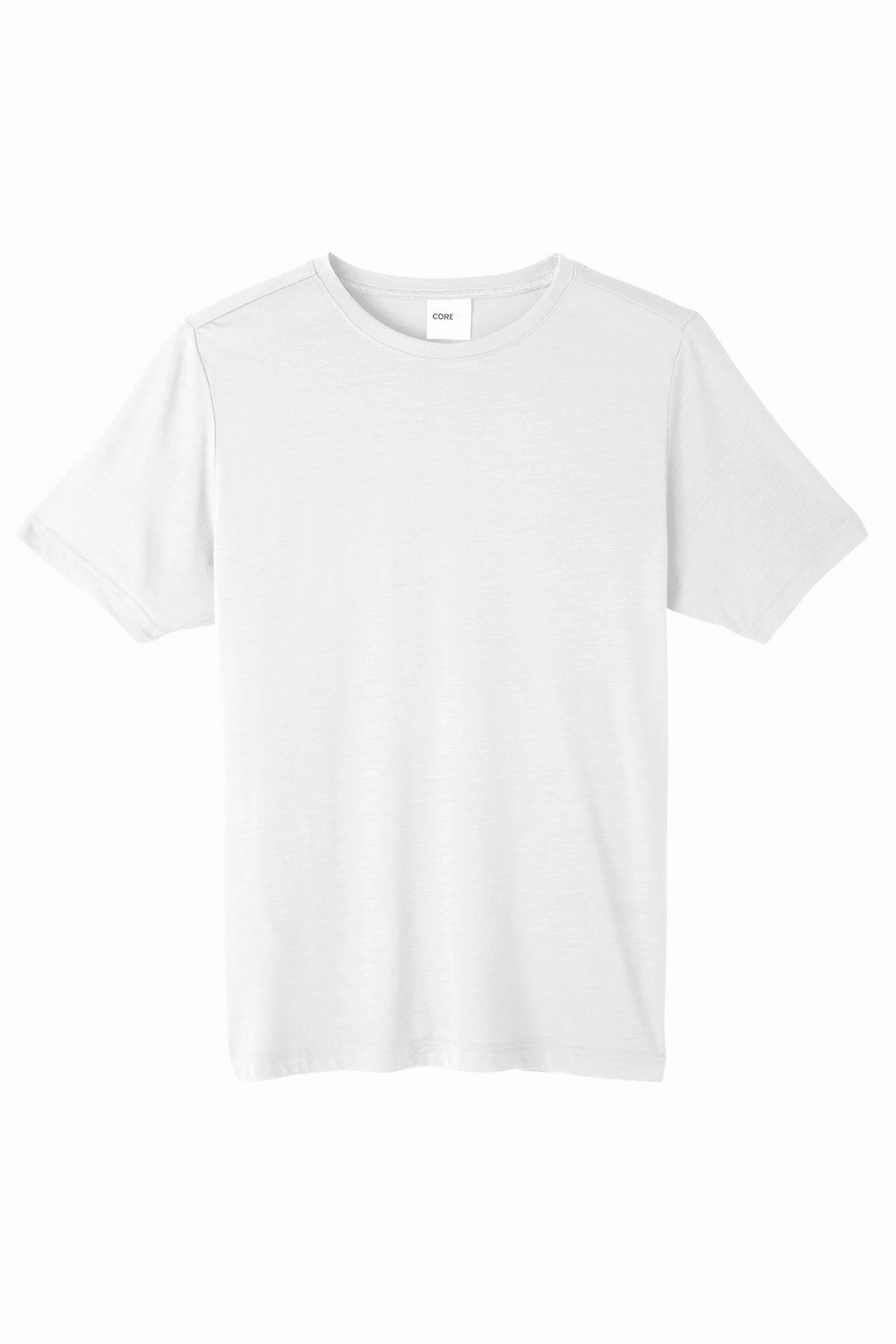 Core 365 Mens Fusion ChromaSoft Performance Moisture Wicking Short Sleeve Crewneck T-Shirt - White