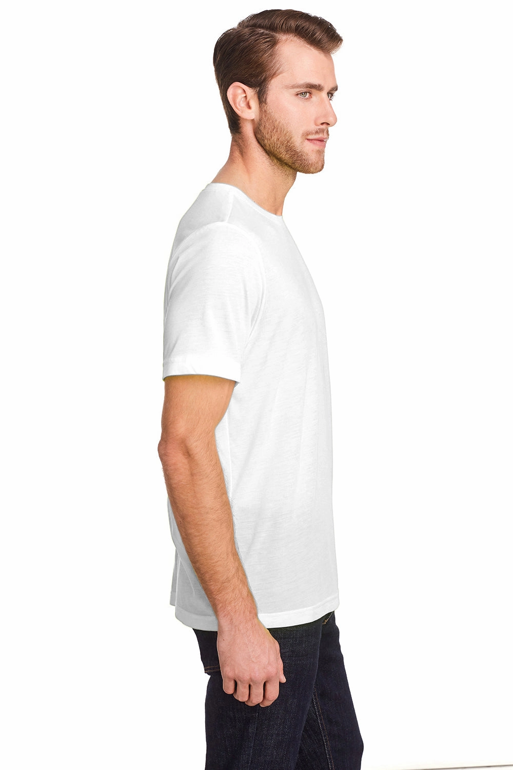 Core 365 Mens Fusion ChromaSoft Performance Moisture Wicking Short Sleeve Crewneck T-Shirt - White
