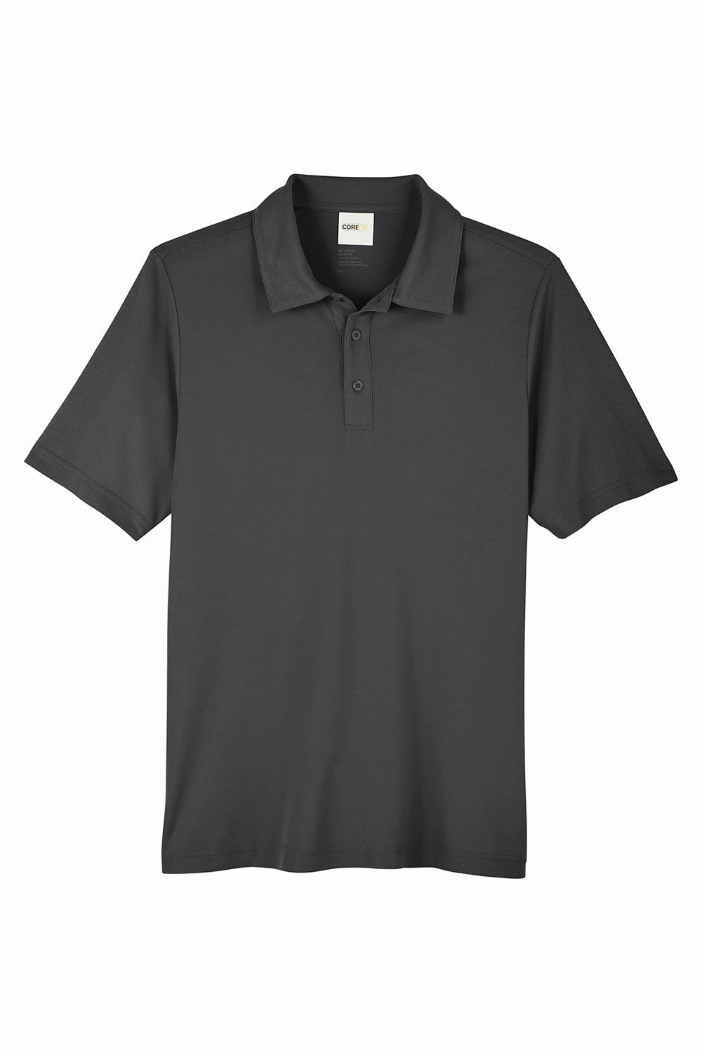 Core 365 Mens Fusion ChromaSoft Performance Moisture Wicking Short Sleeve Polo Shirt - Carbon Grey