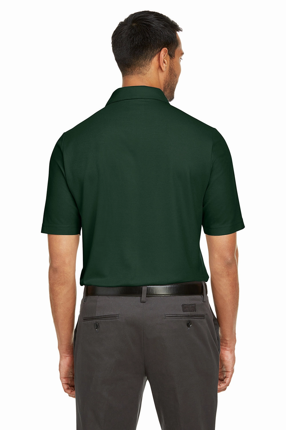 Core 365 Mens Fusion ChromaSoft Performance Moisture Wicking Short Sleeve Polo Shirt - Forest Green