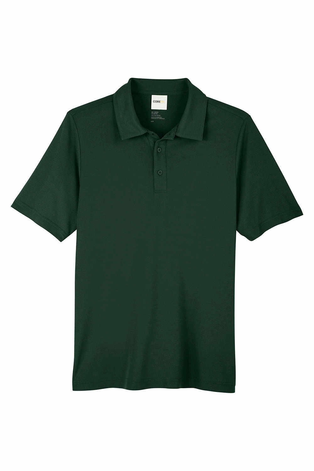 Core 365 Mens Fusion ChromaSoft Performance Moisture Wicking Short Sleeve Polo Shirt - Forest Green