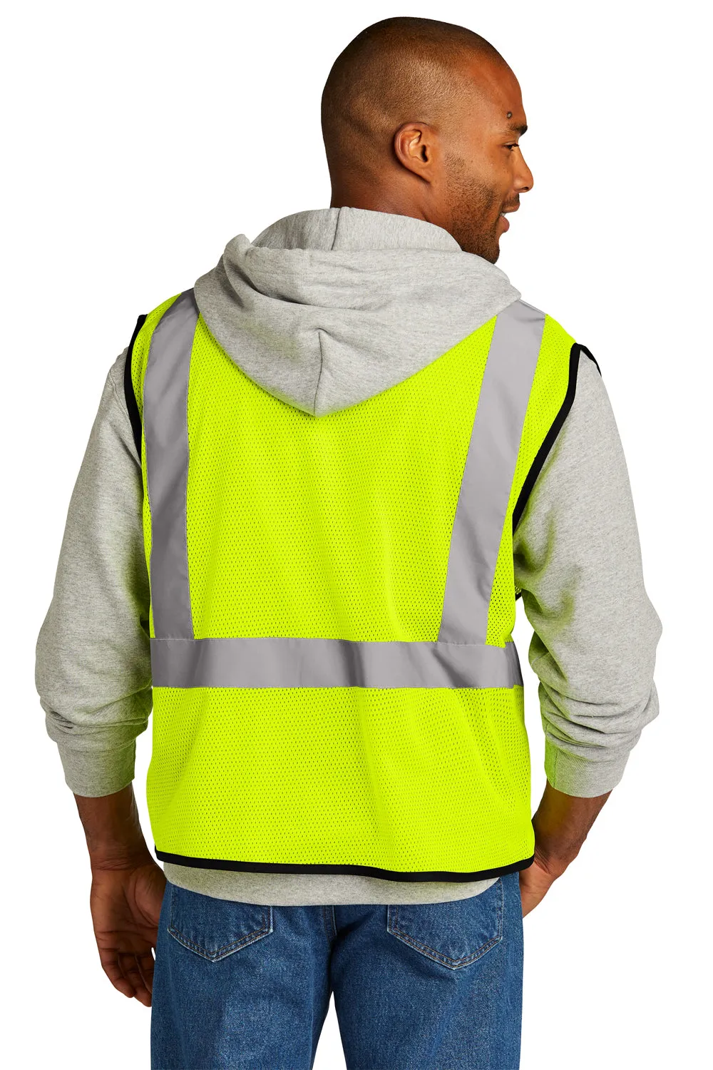 CornerStone Mens ANSI 107 Class 2 Mesh Vest w/ Pocket - Safety Yellow