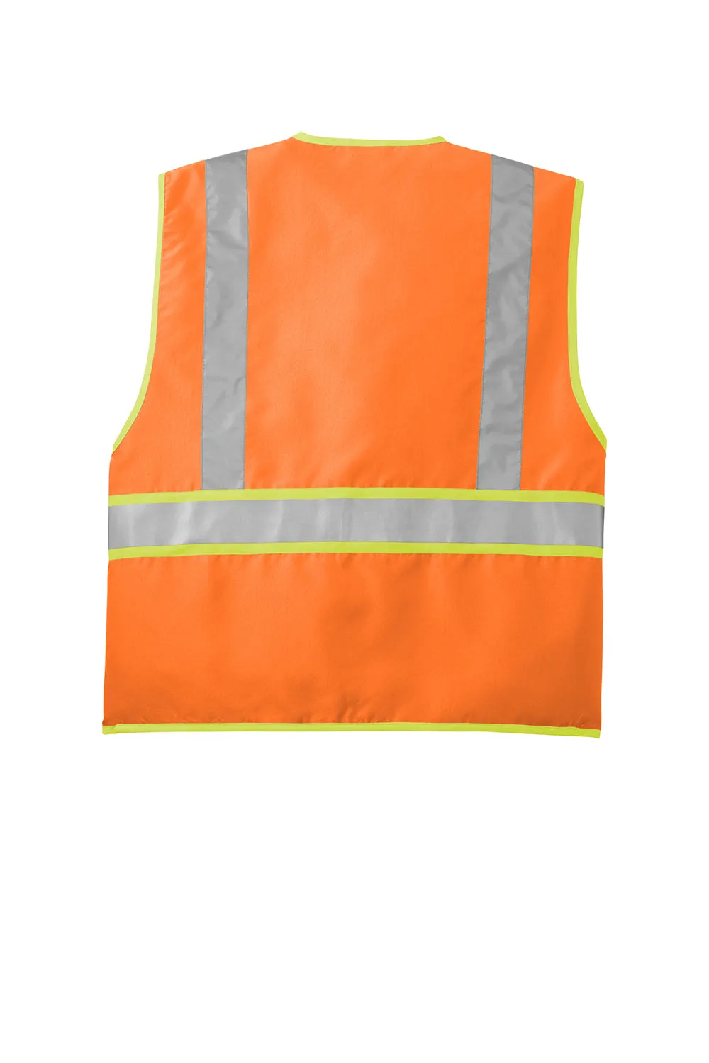 CornerStone Mens ANSI 107 Class 2 Safety Full Zip Vest - Safety Orange
