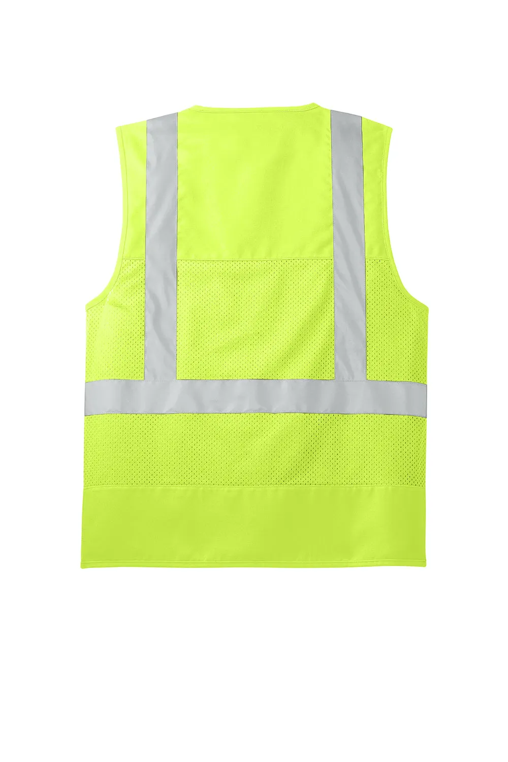 CornerStone Mens ANSI 107 Class 2 Safety Full Zip Vest - Safety Yellow