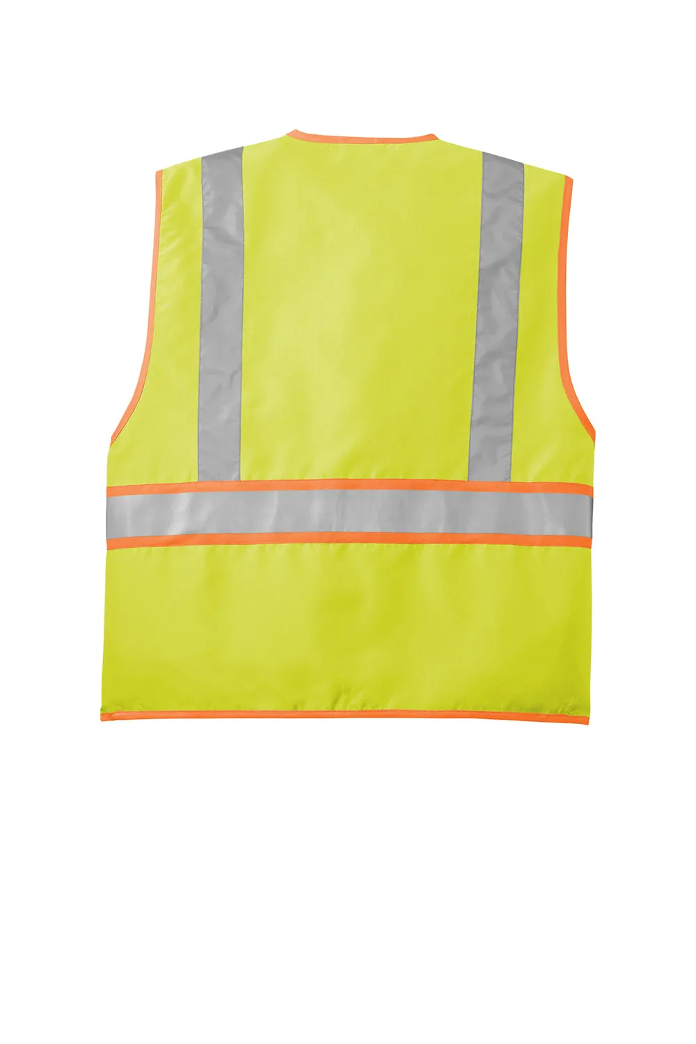 CornerStone Mens ANSI 107 Class 2 Safety Full Zip Vest - Safety Yellow