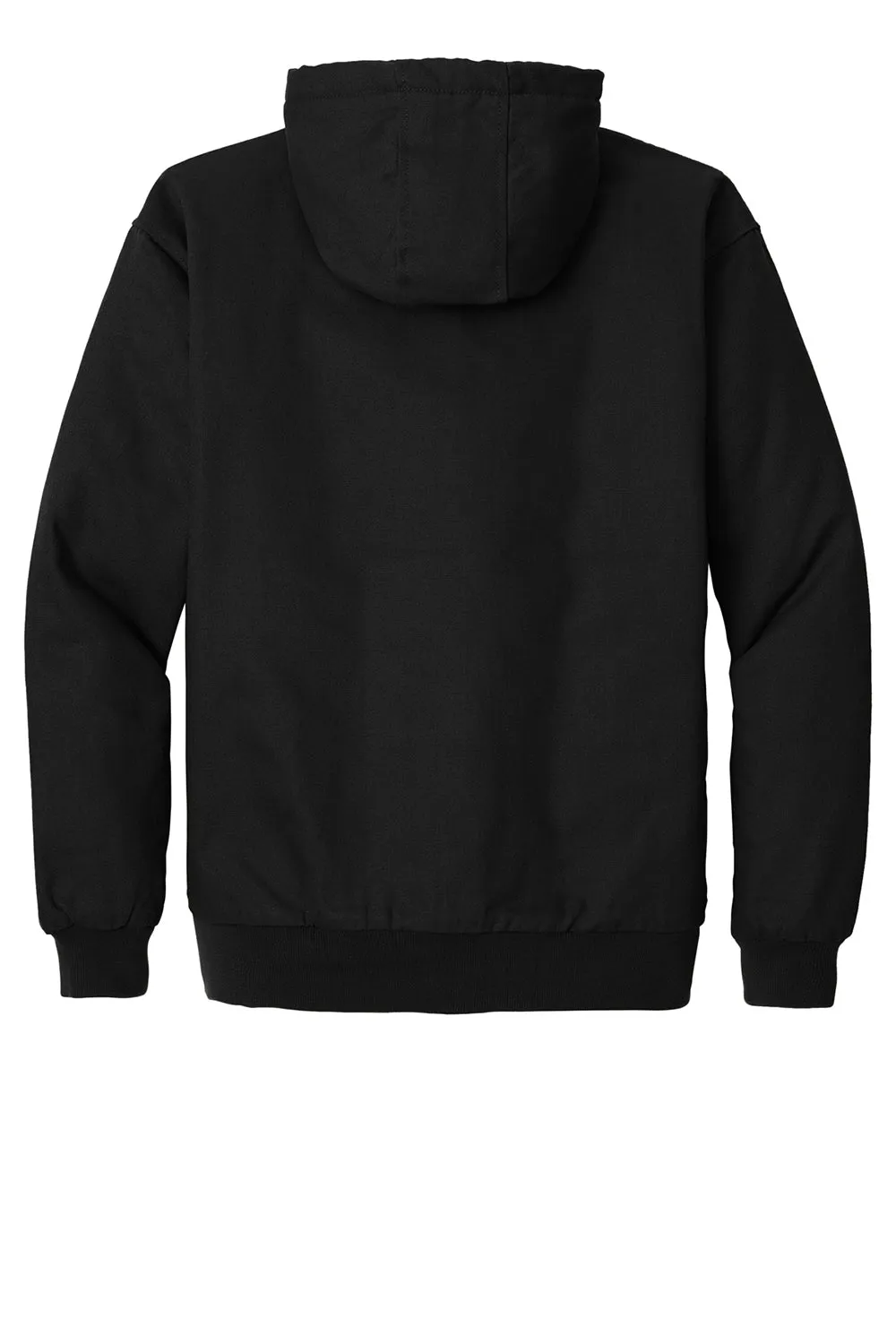 CornerStone Mens Duck Cloth Full Zip Hooded Jacket - Black