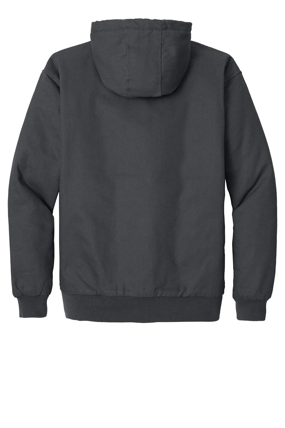 CornerStone Mens Duck Cloth Full Zip Hooded Jacket - Charcoal Grey