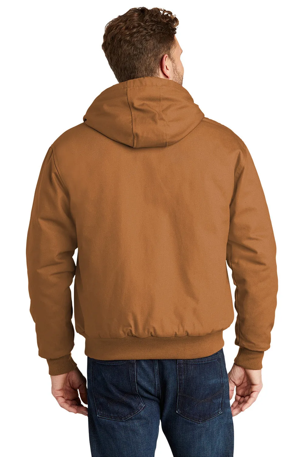 CornerStone Mens Duck Cloth Full Zip Hooded Jacket - Duck Brown