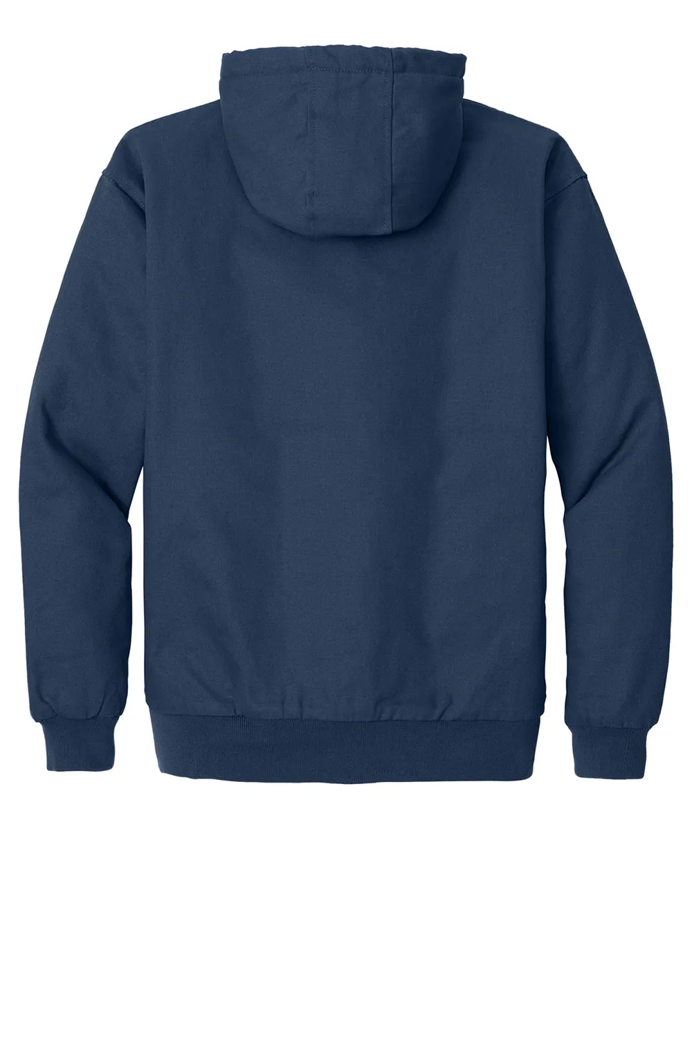 CornerStone Mens Duck Cloth Full Zip Hooded Jacket - Navy Blue