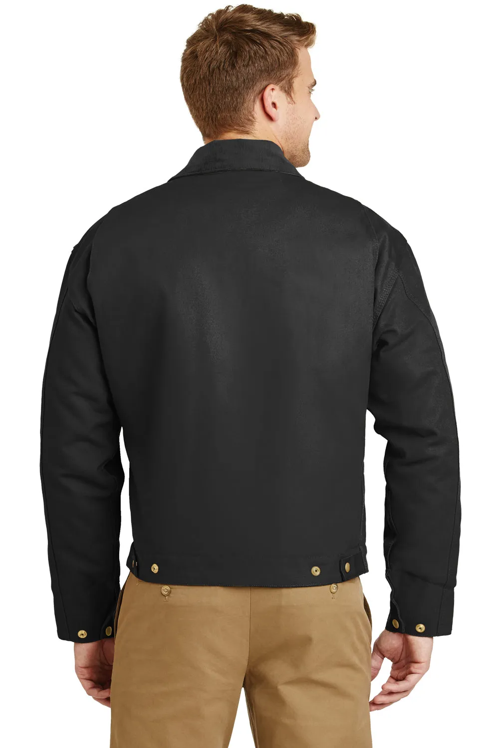 CornerStone Mens Duck Cloth Full Zip Jacket - Black
