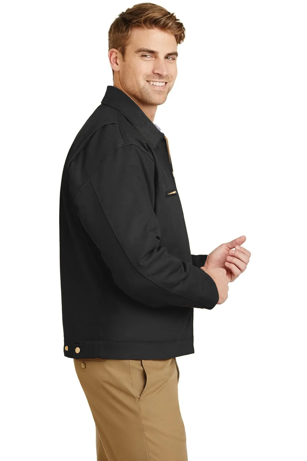 CornerStone Mens Duck Cloth Full Zip Jacket - Black