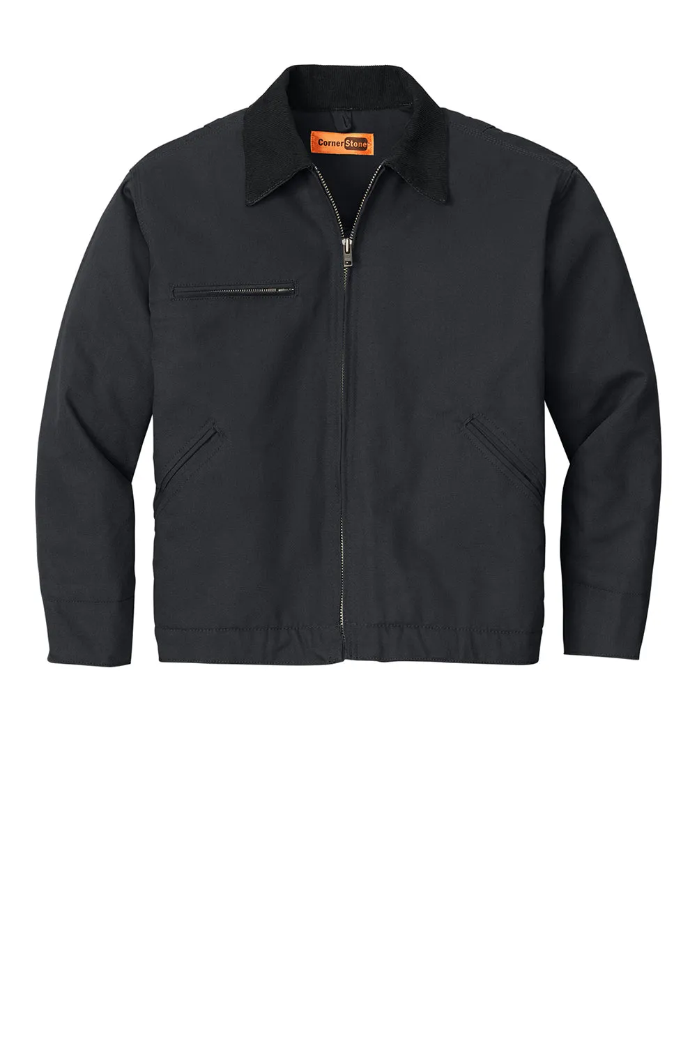 CornerStone Mens Duck Cloth Full Zip Jacket - Charcoal Grey