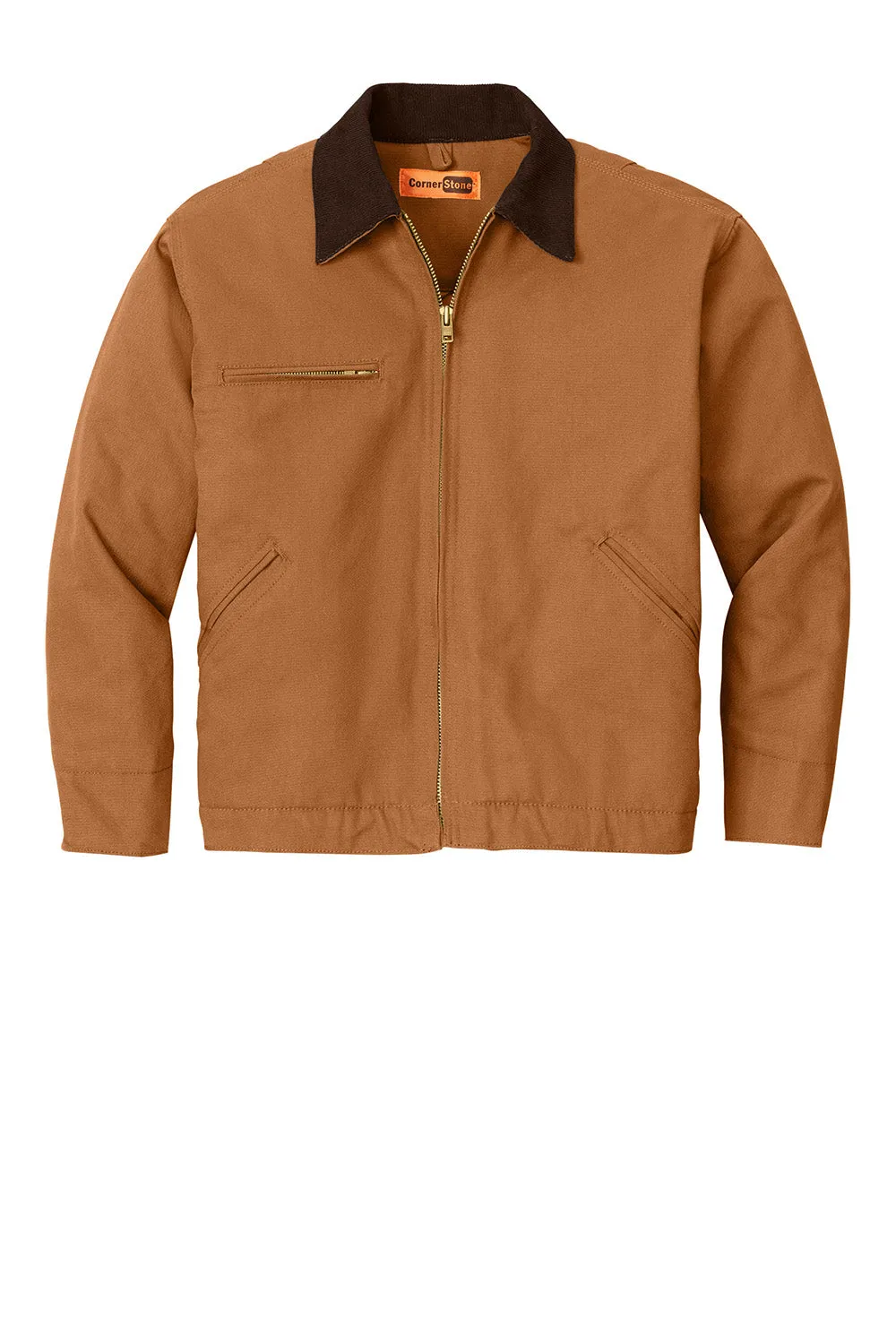 CornerStone Mens Duck Cloth Full Zip Jacket - Duck Brown