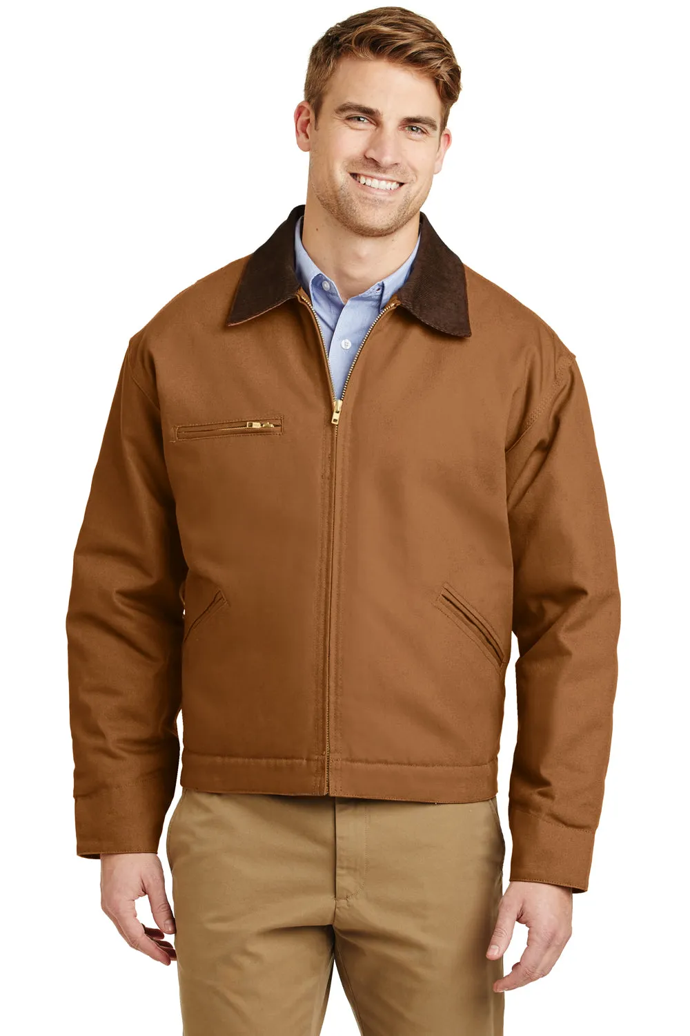 CornerStone Mens Duck Cloth Full Zip Jacket - Duck Brown