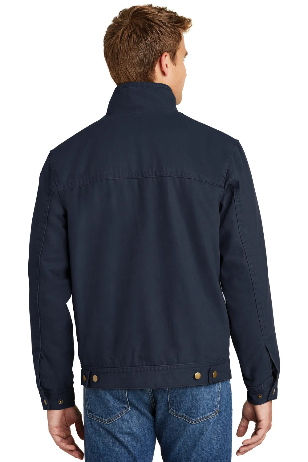 CornerStone Mens Duck Cloth Full Zip Jacket - Navy Blue