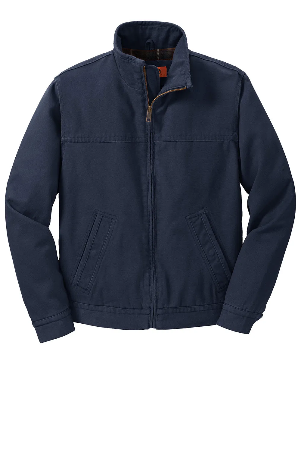CornerStone Mens Duck Cloth Full Zip Jacket - Navy Blue