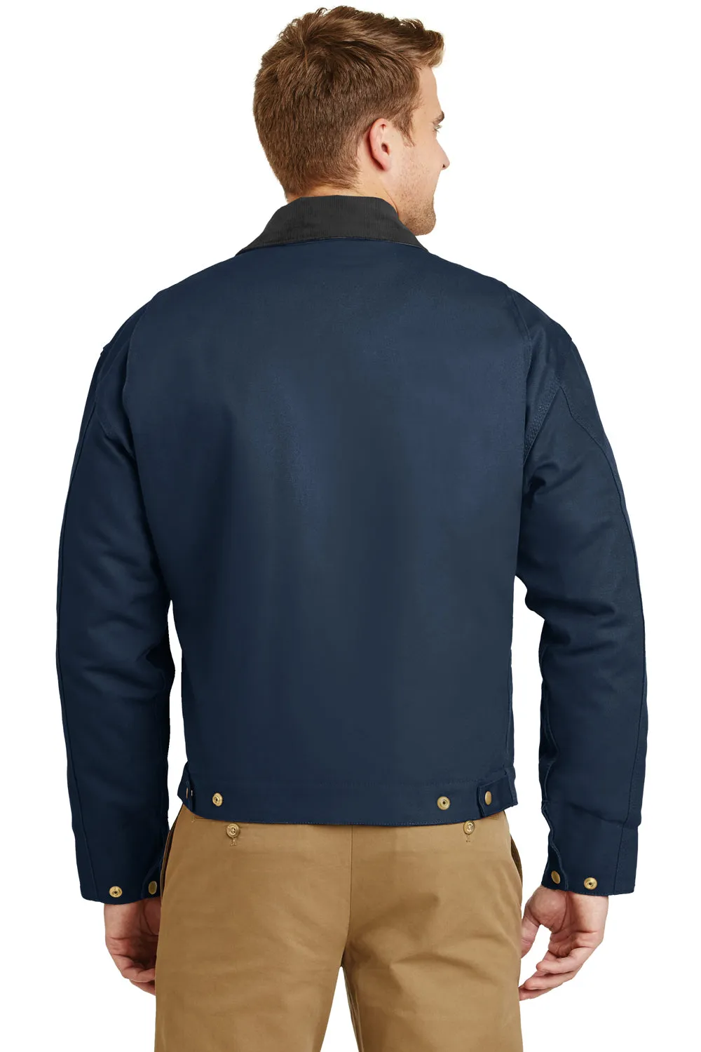 CornerStone Mens Duck Cloth Full Zip Jacket - Navy Blue