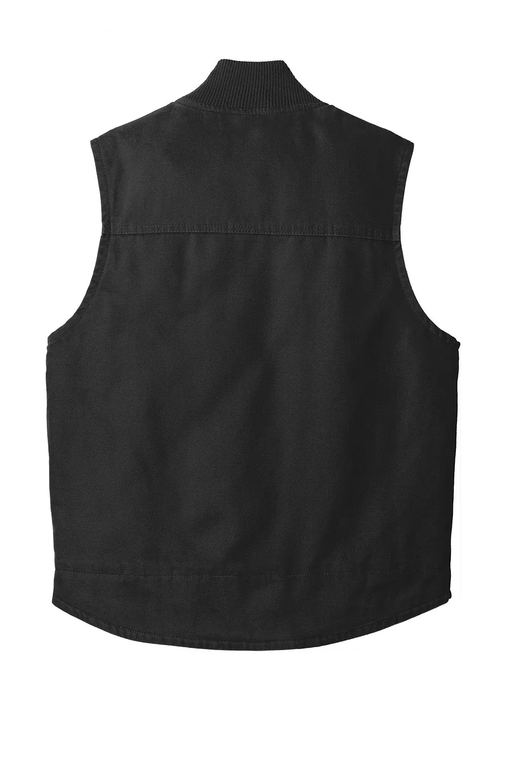 CornerStone Mens Duck Cloth Full Zip Vest - Black