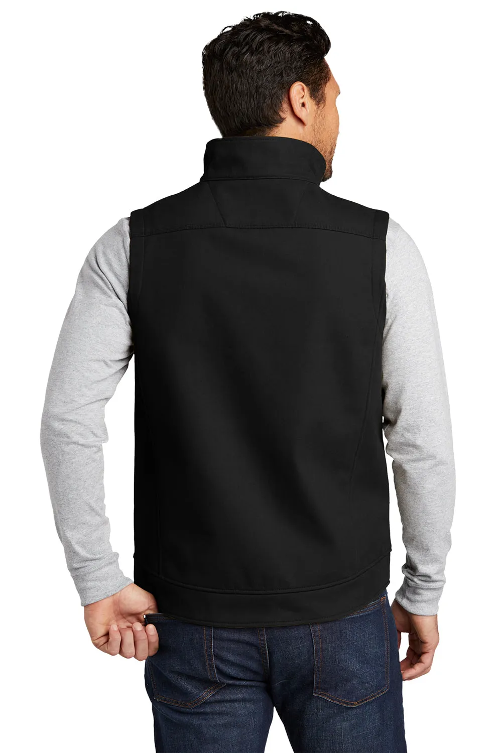 CornerStone Mens Duck Cloth Water Resistant Full Zip Vest - Black