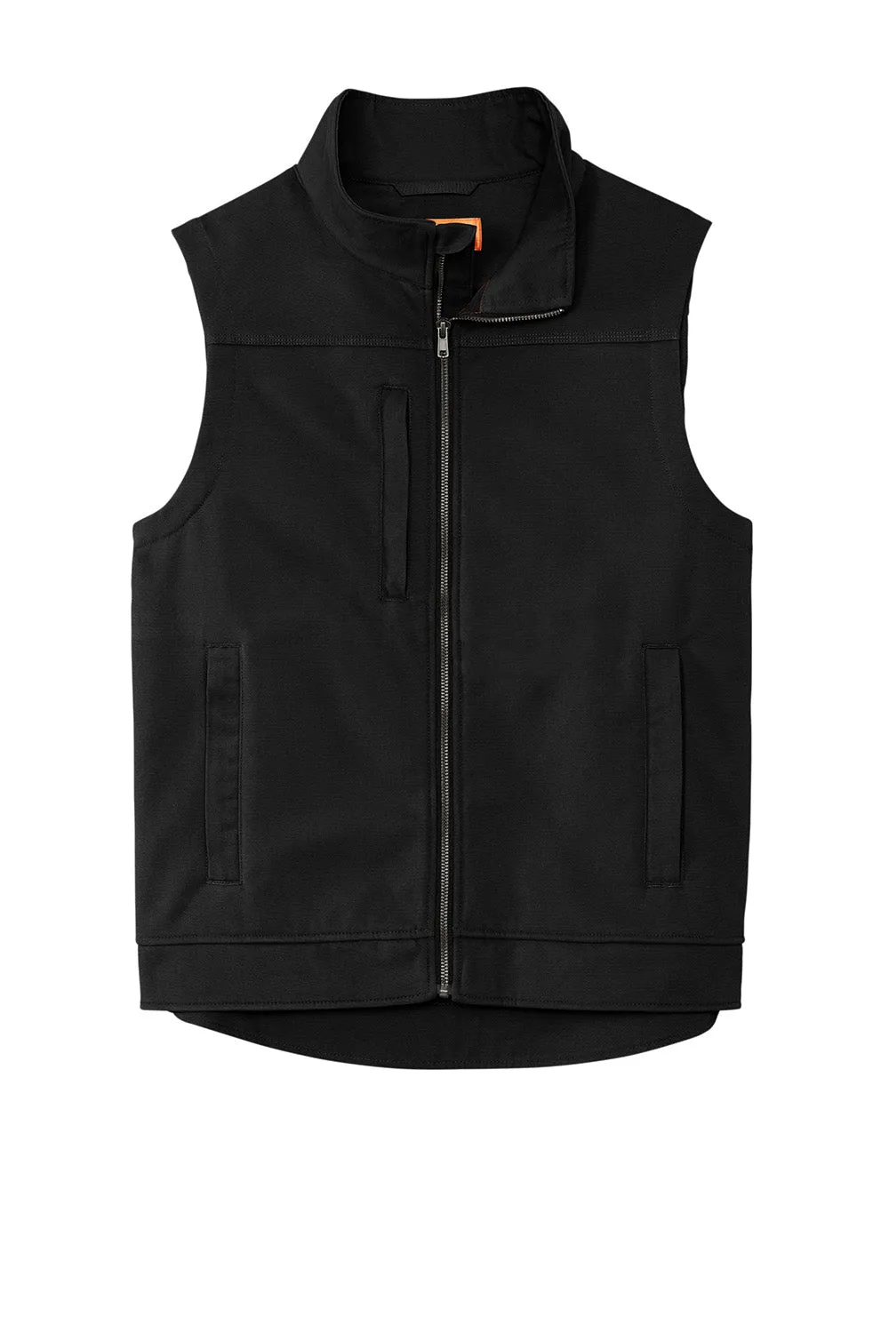 CornerStone Mens Duck Cloth Water Resistant Full Zip Vest - Black