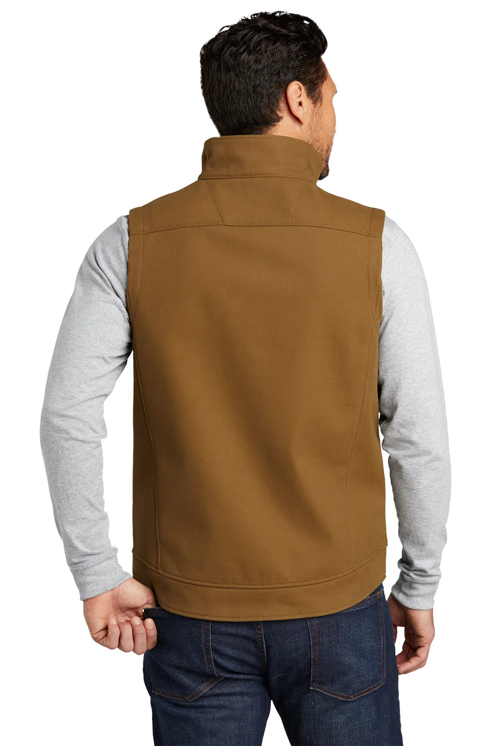 CornerStone Mens Duck Cloth Water Resistant Full Zip Vest - Duck Brown