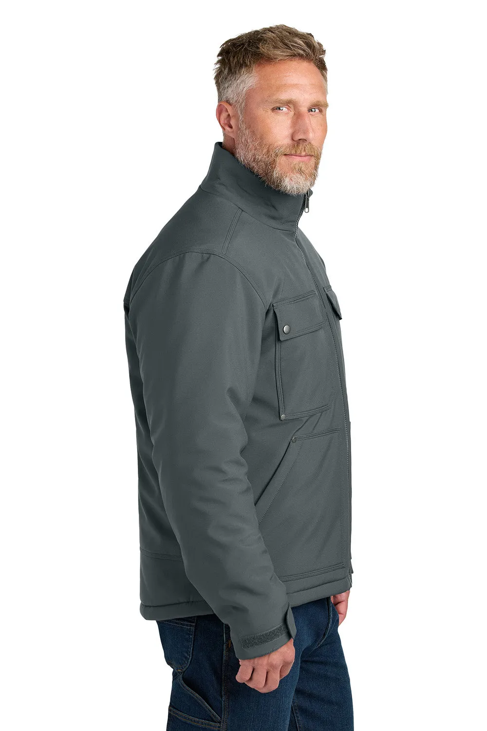 CornerStone Mens Insulated Workwear Soft Shell Full Zip Jacket - Iron Grey