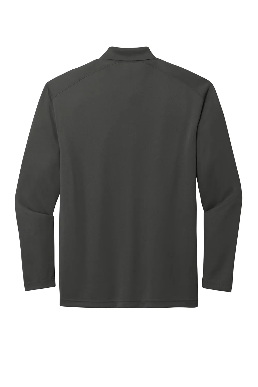 CornerStone Mens Select Moisture Wicking Long Sleeve Polo Shirt - Charcoal Grey
