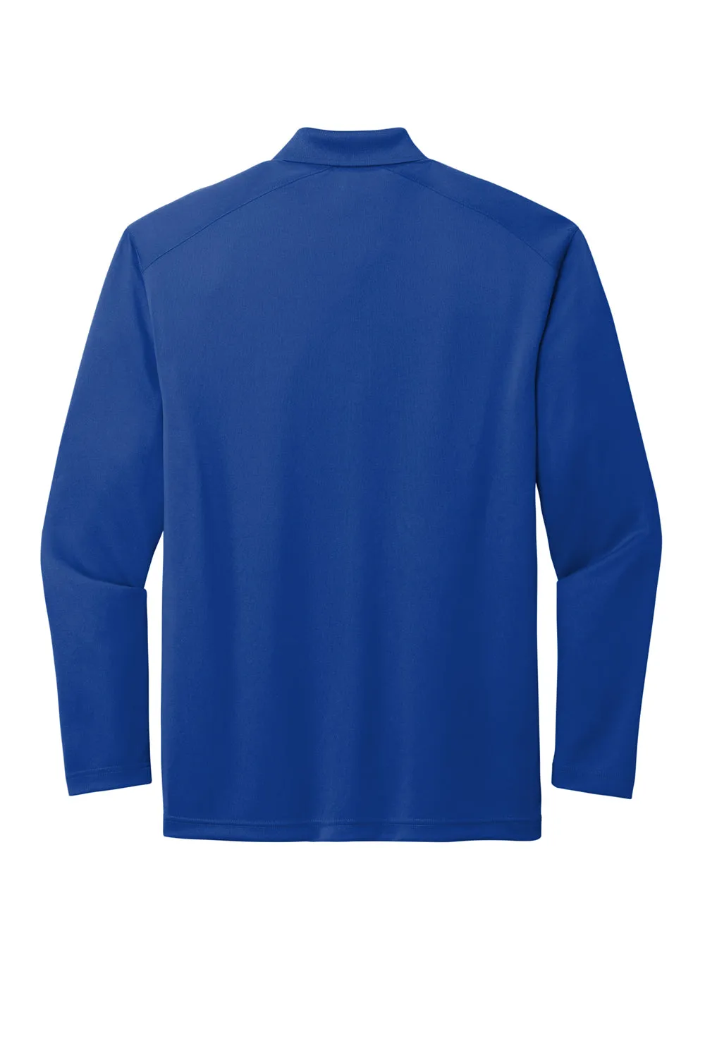 CornerStone Mens Select Moisture Wicking Long Sleeve Polo Shirt - Royal Blue
