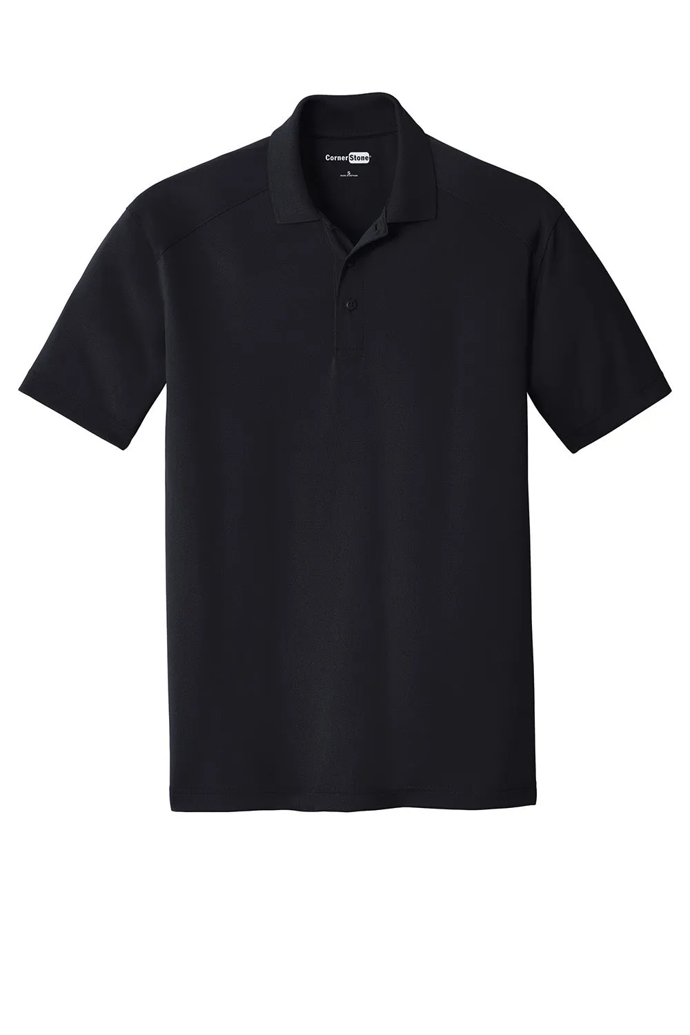 CornerStone Mens Select Moisture Wicking Short Sleeve Polo Shirt - Dark Navy Blue