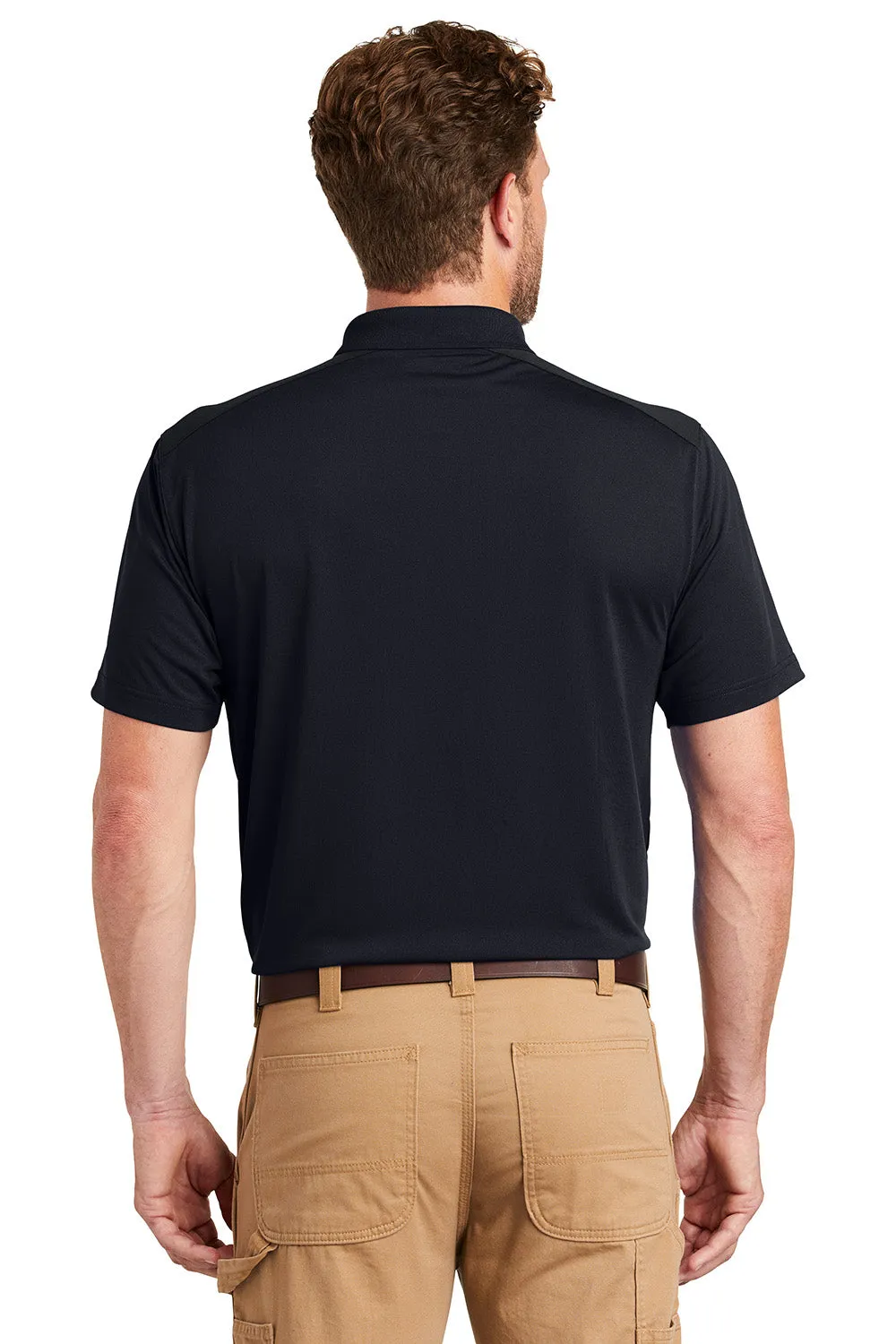 CornerStone Mens Select Moisture Wicking Short Sleeve Polo Shirt - Dark Navy Blue