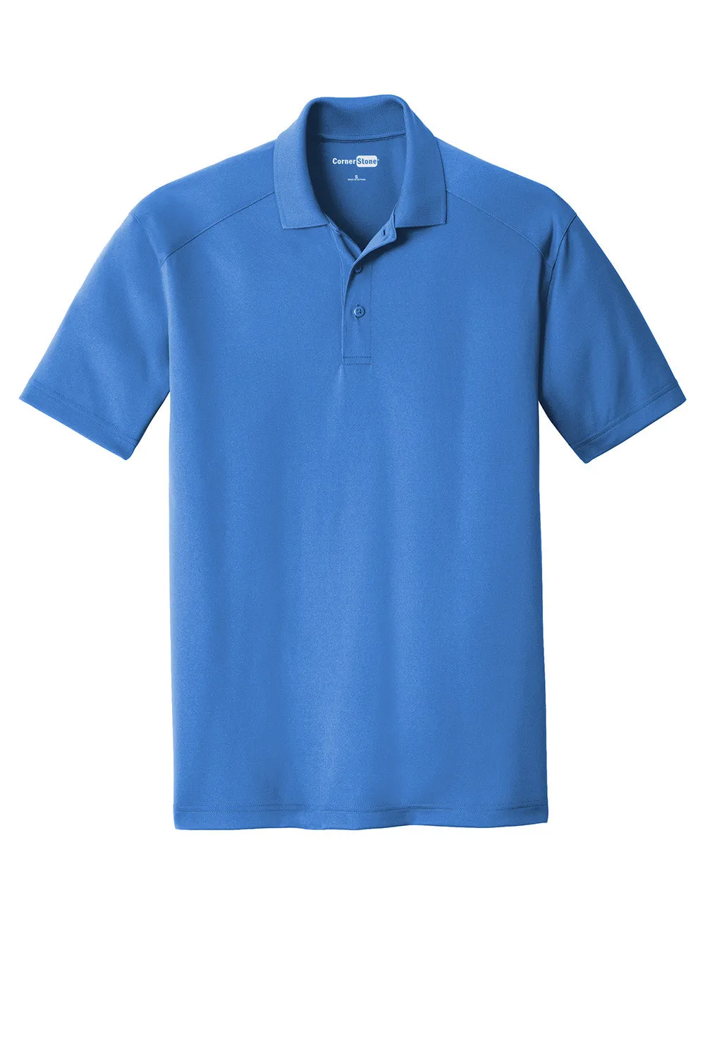 CornerStone Mens Select Moisture Wicking Short Sleeve Polo Shirt - Lake Blue