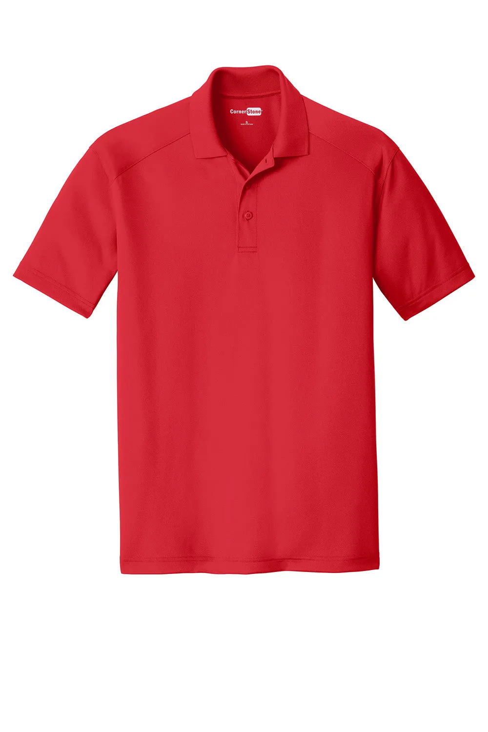 CornerStone Mens Select Moisture Wicking Short Sleeve Polo Shirt - Red