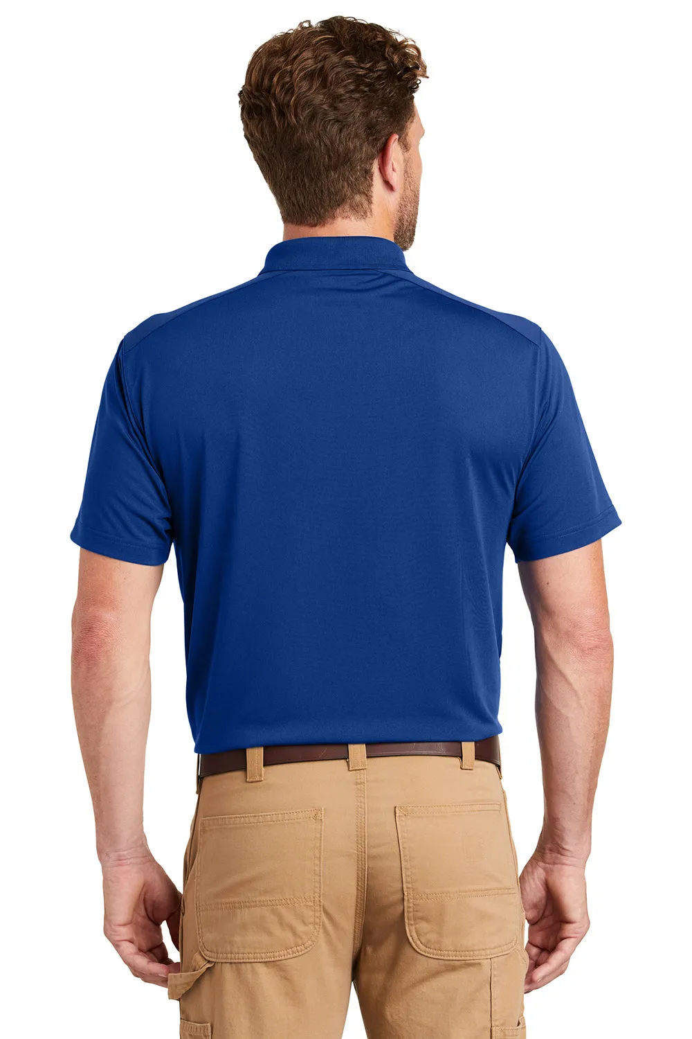 CornerStone Mens Select Moisture Wicking Short Sleeve Polo Shirt - Royal Blue
