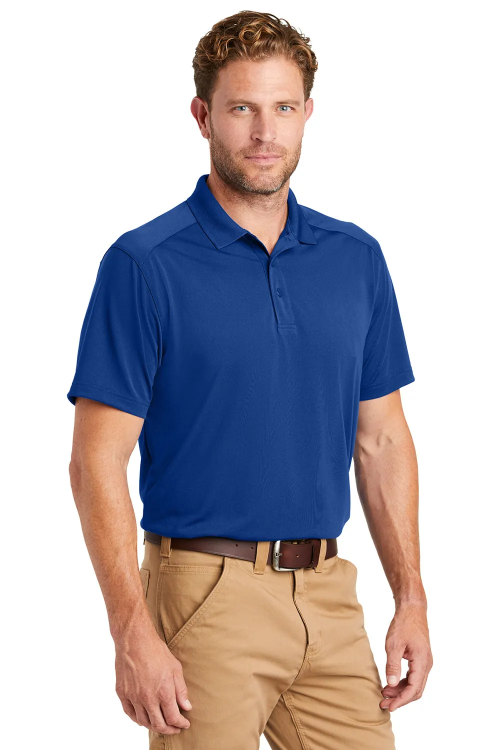 CornerStone Mens Select Moisture Wicking Short Sleeve Polo Shirt - Royal Blue