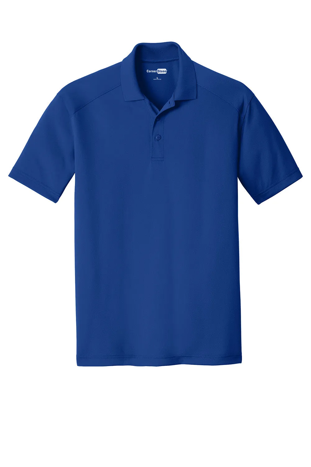 CornerStone Mens Select Moisture Wicking Short Sleeve Polo Shirt - Royal Blue