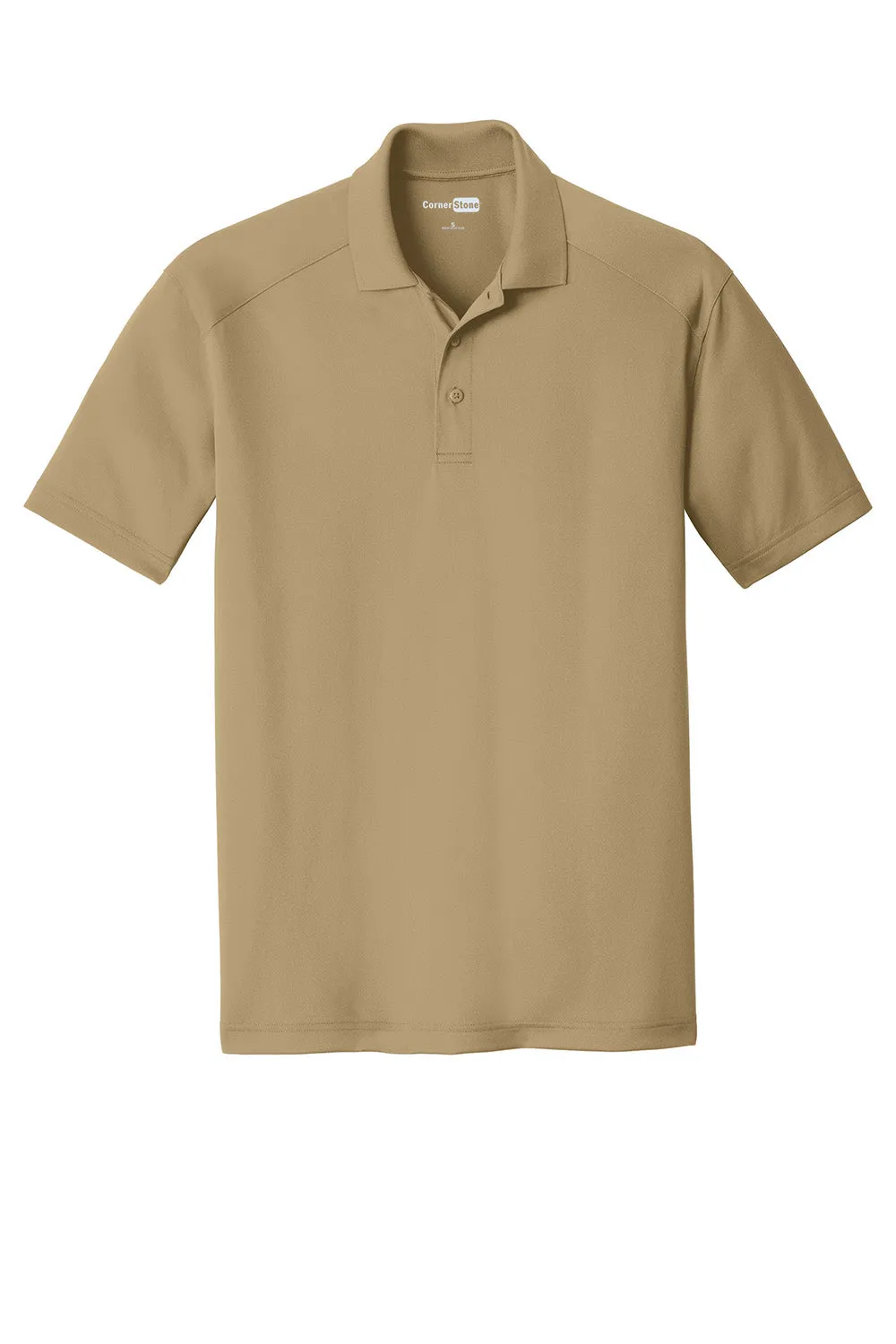 CornerStone Mens Select Moisture Wicking Short Sleeve Polo Shirt - Tan