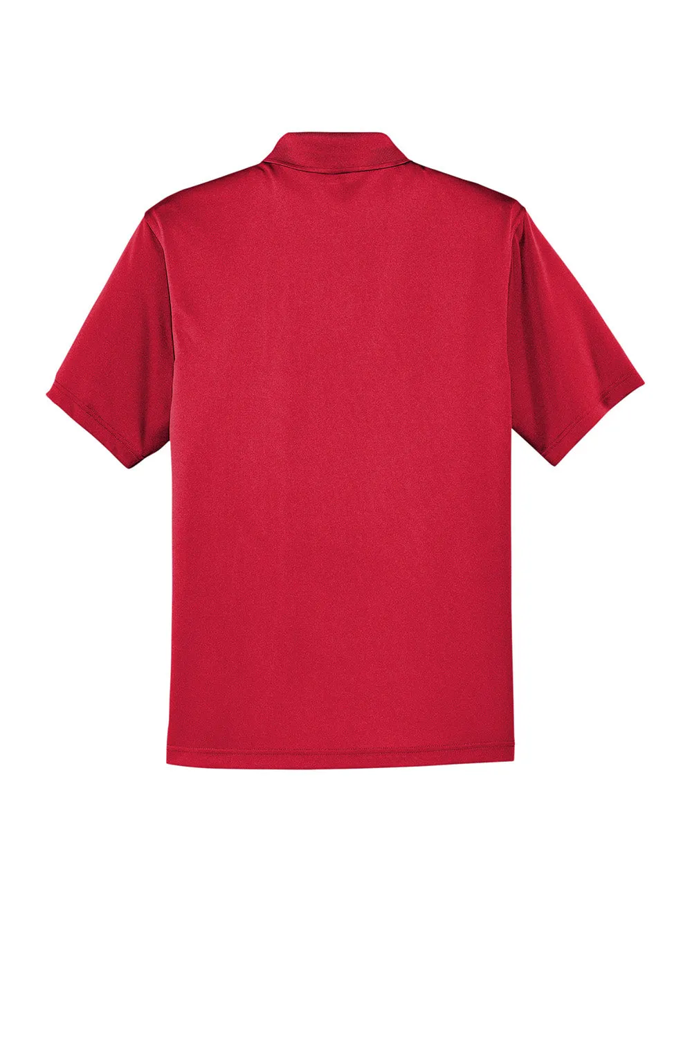 CornerStone Mens Select Moisture Wicking Short Sleeve Polo Shirt w/ Pocket - Red
