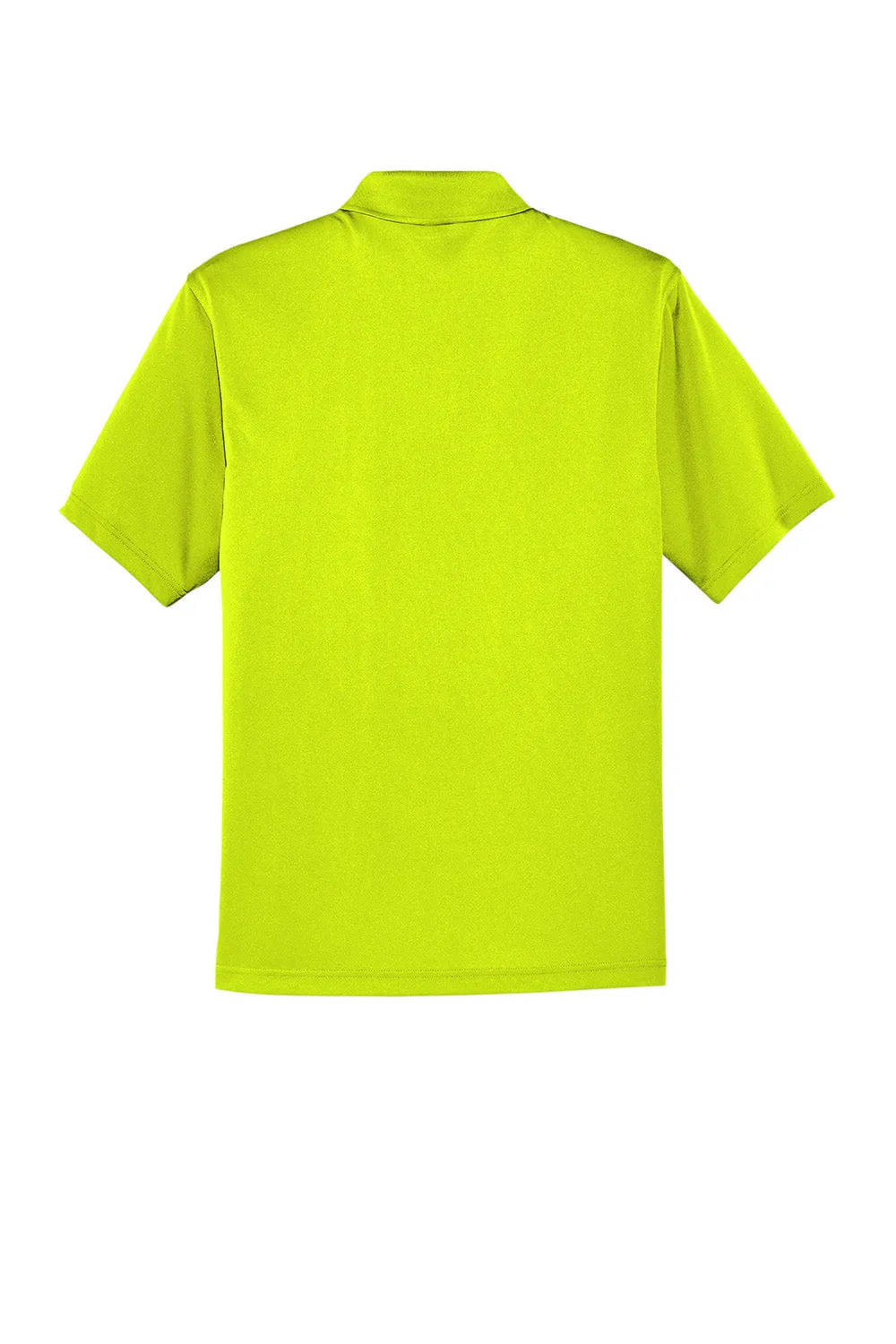 CornerStone Mens Select Moisture Wicking Short Sleeve Polo Shirt w/ Pocket - Safety Yellow