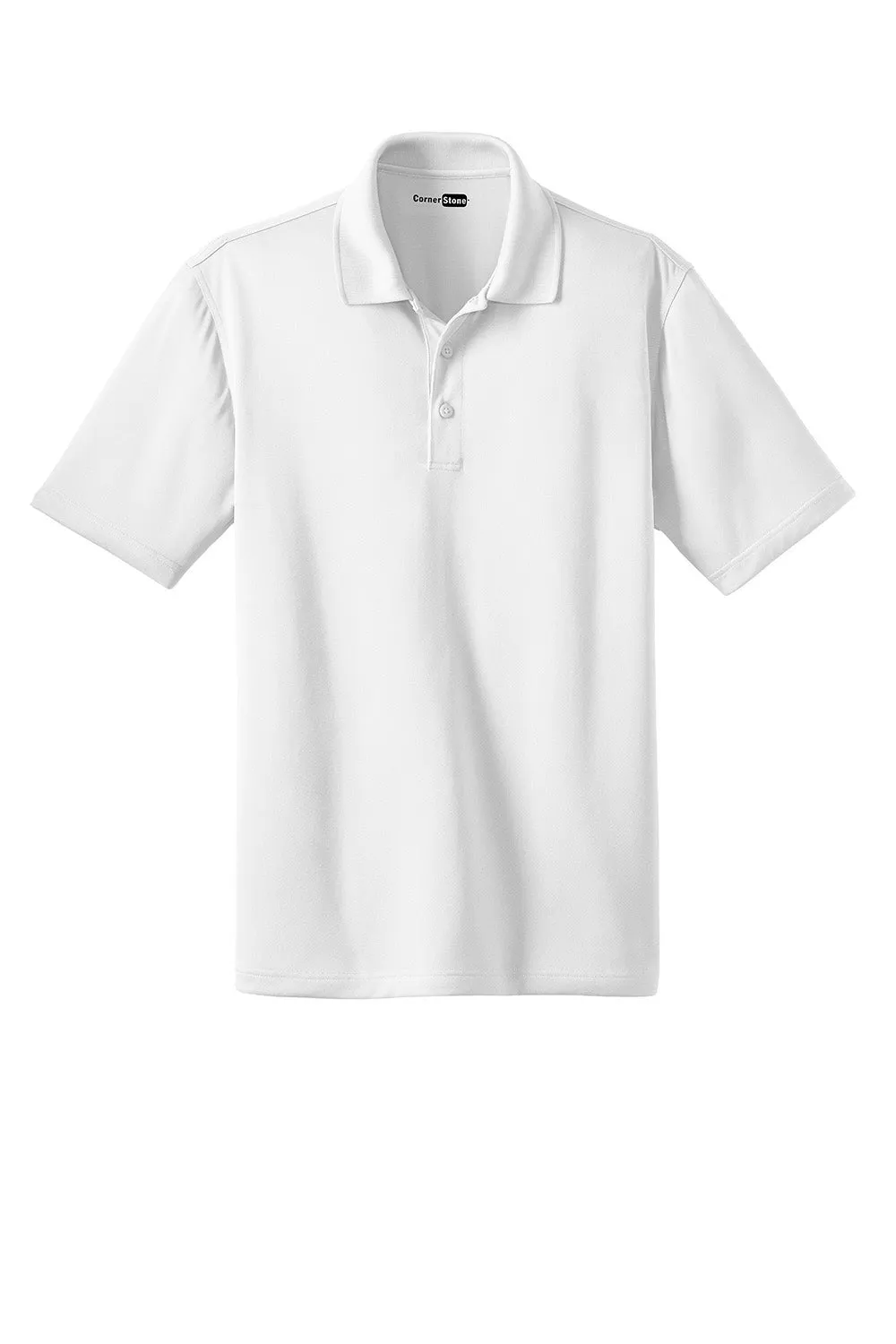 CornerStone Mens Select Moisture Wicking Short Sleeve Polo Shirt - White