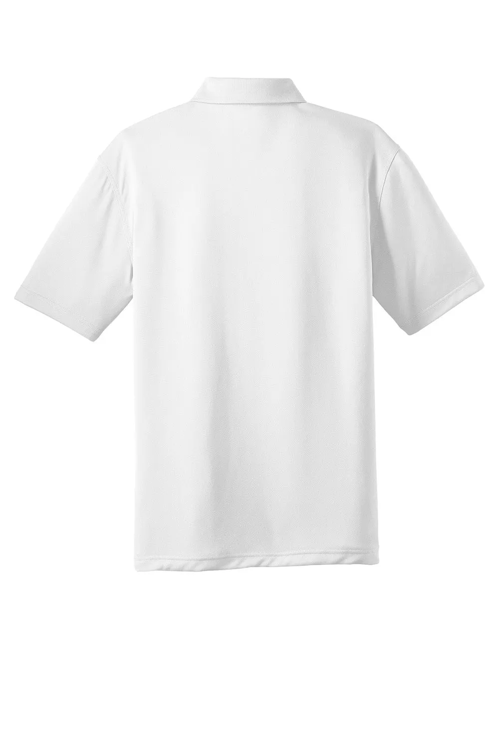 CornerStone Mens Select Moisture Wicking Short Sleeve Polo Shirt - White
