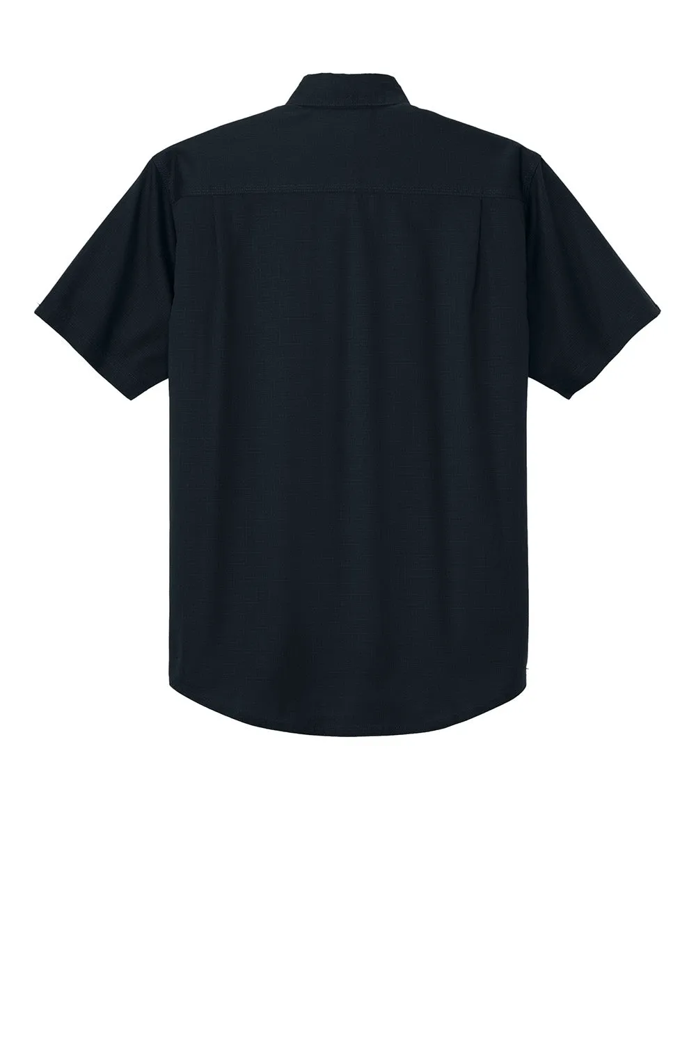 CornerStone Mens Select Ripstop Stain Resistant Short Sleeve Button Down Shirt w/ Pockets - Navy Blue