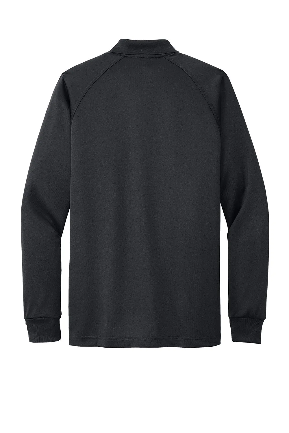 CornerStone Mens Select Tactical Moisture Wicking Long Sleeve Polo Shirt - Charcoal Grey