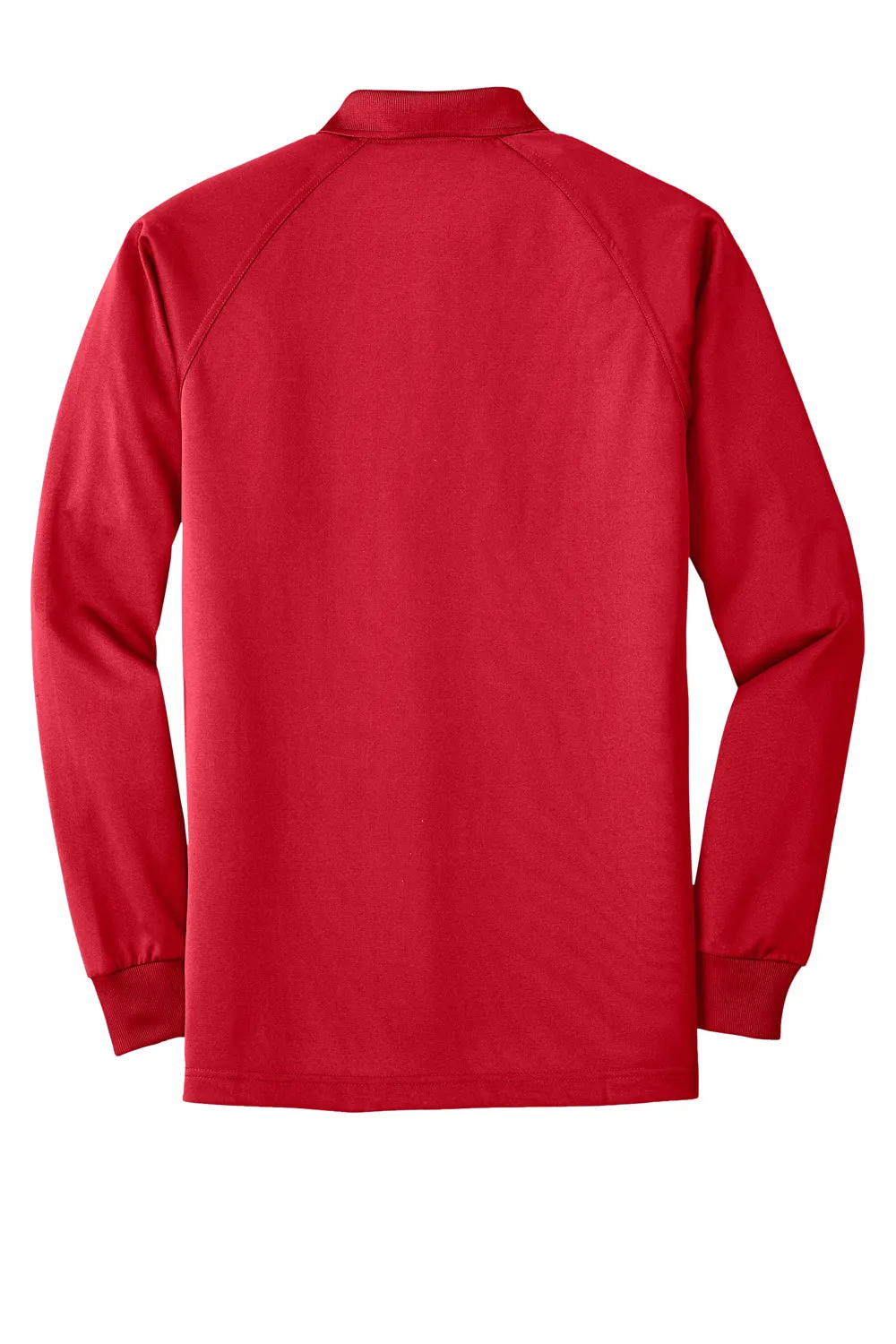 CornerStone Mens Select Tactical Moisture Wicking Long Sleeve Polo Shirt - Red