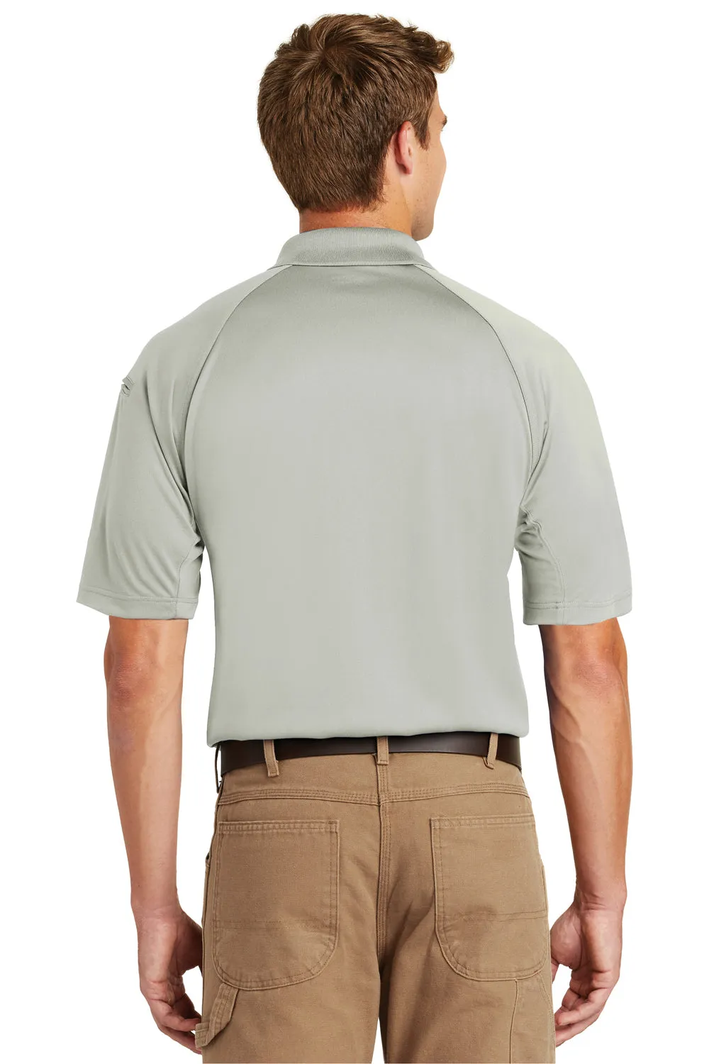 CornerStone Mens Select Tactical Moisture Wicking Short Sleeve Polo Shirt - Light Grey
