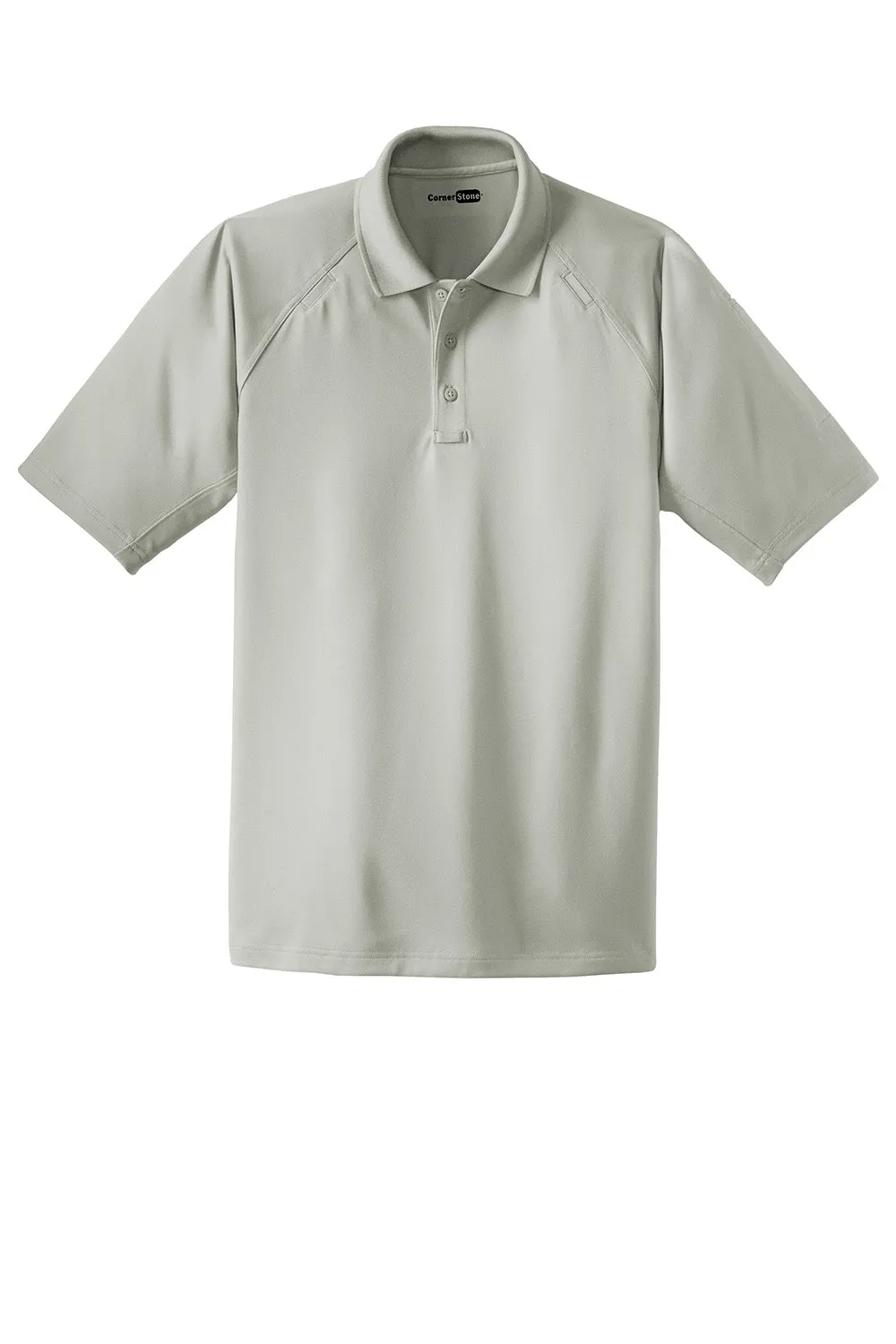 CornerStone Mens Select Tactical Moisture Wicking Short Sleeve Polo Shirt - Light Grey