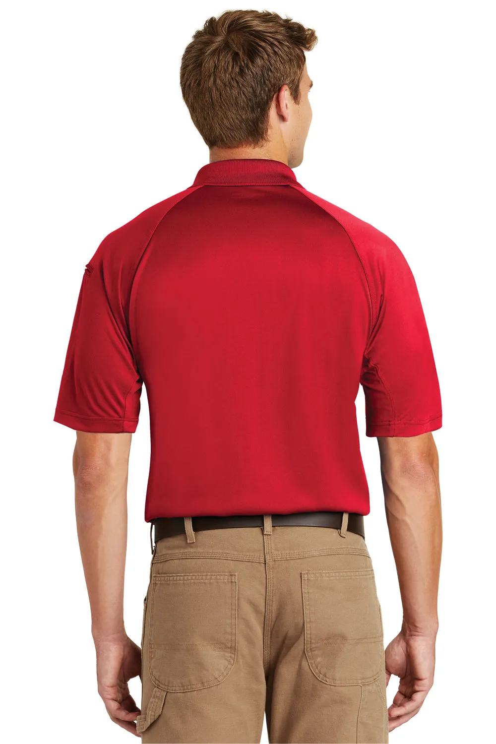CornerStone Mens Select Tactical Moisture Wicking Short Sleeve Polo Shirt - Red