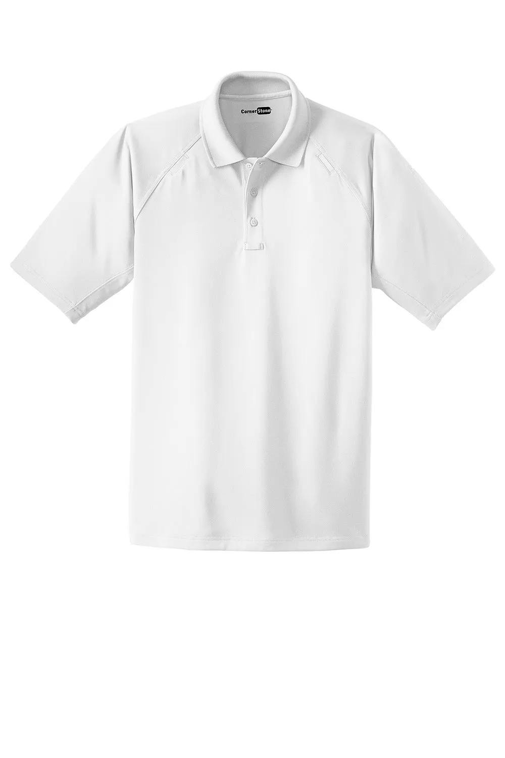 CornerStone Mens Select Tactical Moisture Wicking Short Sleeve Polo Shirt - White